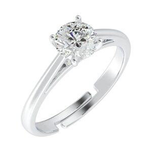 Clara Pure Real 925 Sterling Silver Adjustable Ring Band | Multiple Design Options | Gift for Women and Girls